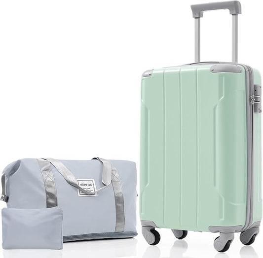 Merax Luggage Set 3 Piece, 20 Inch Carry on Spinner Suitcase with Corner Guards, Lightweight Durable, Airline Approved for Business or Weekend Travel