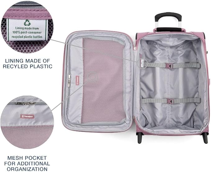 Travelpro Maxlite 5 Softside Expandable Upright 2 Wheel Carry-on Luggage, Lightweight, 21-Inch - Orchid Pink Purple