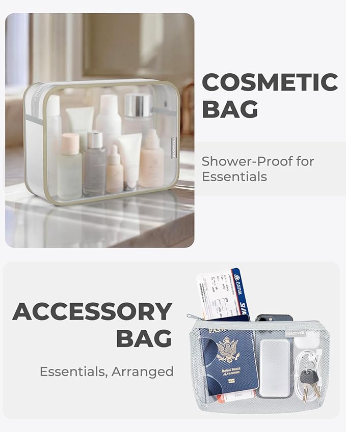 Percover Compression Packing Cubes 10-Piece Set, Packing Cubes Compression for Travel with Toiletry Bag, Laundry Bag & Shoe Bag, All-in-One Travel Organizer for Carry On & Checked Luggage, Camel