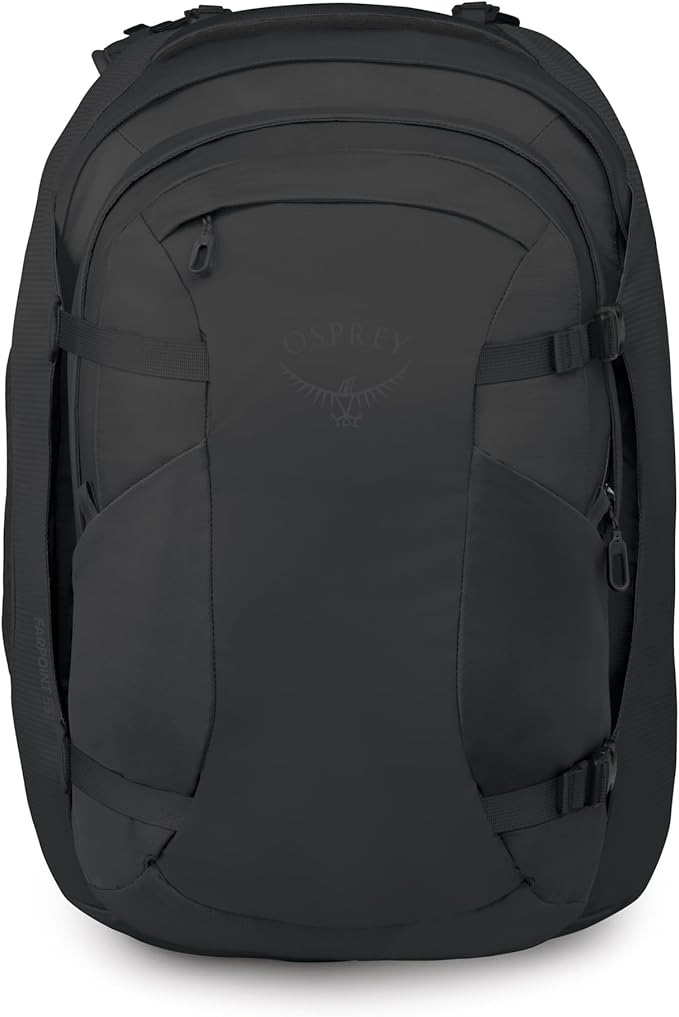 Osprey Farpoint 55L Men's Travel Backpack - Carry On Bag with Personal Item Sized Detachable Daypack, Black