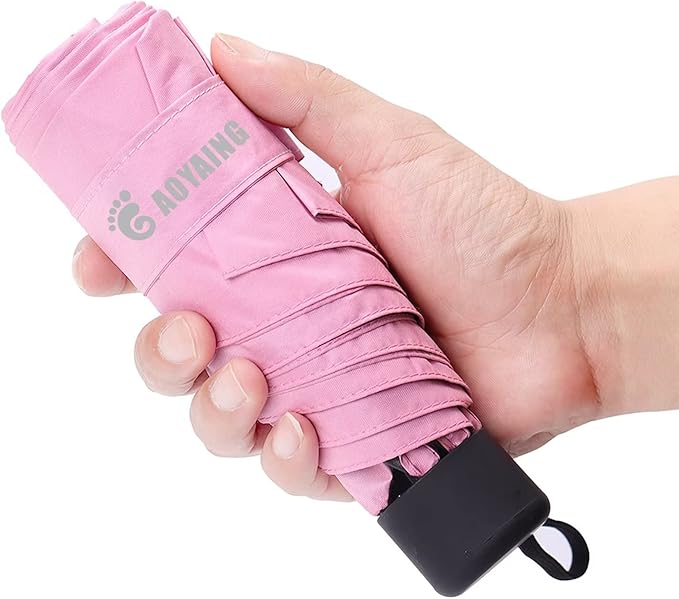 GAOYAING Compact Travel Umbrella with Case Sun&Rain Lightweight Small and Compact Suit for Pocket