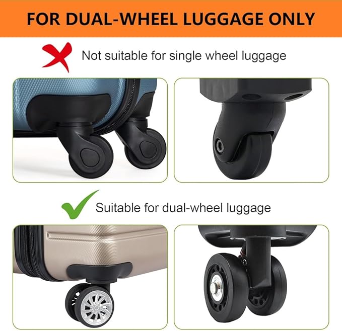 Luggage wheel covers suitcase wheels protectors for dual-wheeled luggage suitcase with a diameter of 2-2.4inches /5-6cm, Purple
