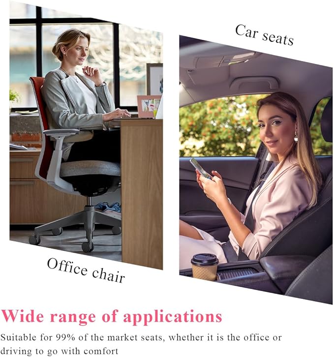 Car Seat Cushion, Comfort Memory Foam Car Cushion, Non-Slip Auto Booster Seat Cushion for Improve Driving Vision, Suitable for Vehicles Trucks SUVs Car Accessories (Black)