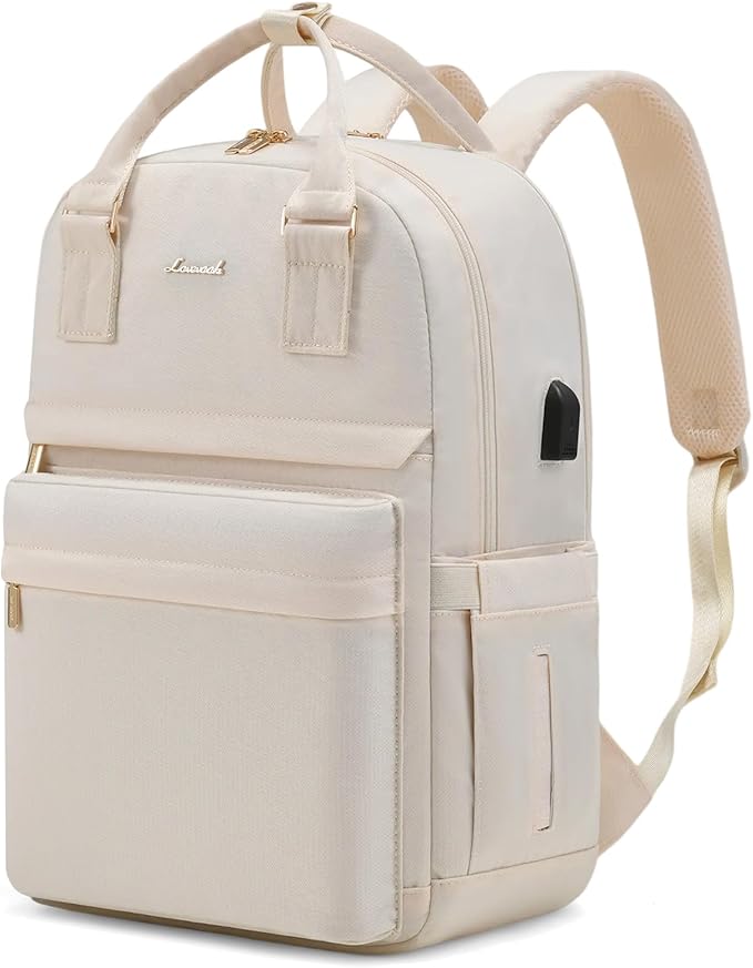 LOVEVOOK Laptop Backpack for Women 15.6 Inch Laptop Bag with USB Port, Fashion Waterproof Backpacks Teacher Nurse Stylish Travel Bags Vintage Daypacks for College Work