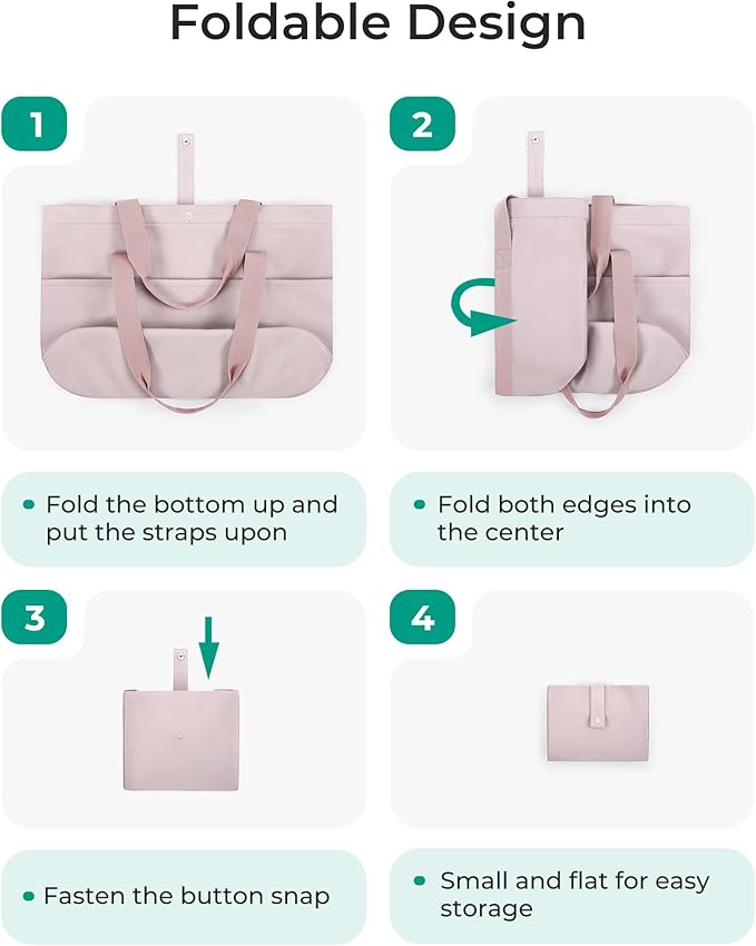 BAGSMART Tote Bag for Women, Foldable Tote Bag With Zipper Travel Large Shoulder Bag Handbag for Work