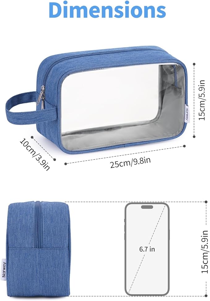 Narwey Travel Toiletry Bag for Women Traveling Dopp Kit Men Travel Bag for Toiletries Cosmetic Bag Makeup Bag Medicine Bag for Traveling