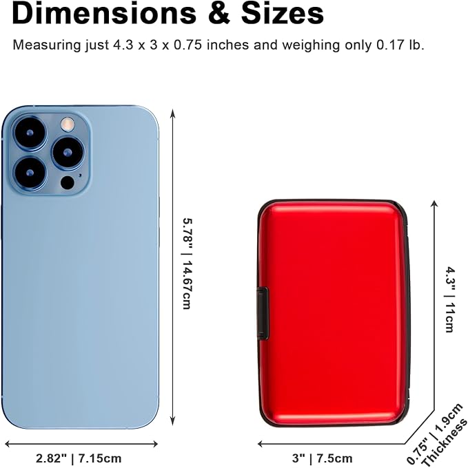Credit Card Holder Small RFID Blocking Wallet Business Metal Slim Mini Aluminum Hard Case for Women Men