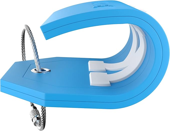 Shacke Initial Luggage Tag with Full Privacy Cover and Stainless Steel Loop - Aqua Teal (Letter K)