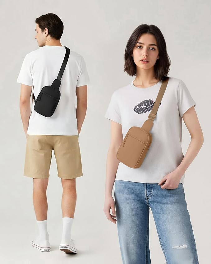 CHOLISS Small Sling Bag for Women and Men, Crossbody Bags Trendy Fanny Packs Chest Bag with Extended Strap
