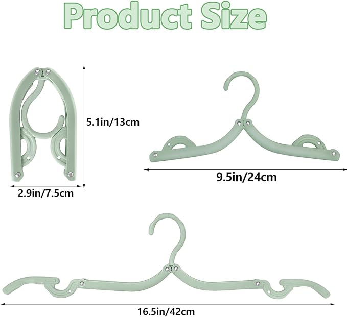 26Pcs Travel Hangers - Portable Folding Hangers Foldable for Cruise Ship Essentials Suitcase Camping Flying RV Outdoor Travel Home Drying Rack (4 Colors)