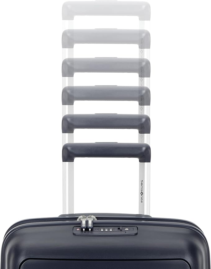 Samsonite Elevation Plus - Carry-On Hardside Luggage with QuickEntry™ Front Compartment - Scratch Resistant Polypropylene Shell, AirTag Holder, TSA Lock, Airline Approved - Midnight Blue