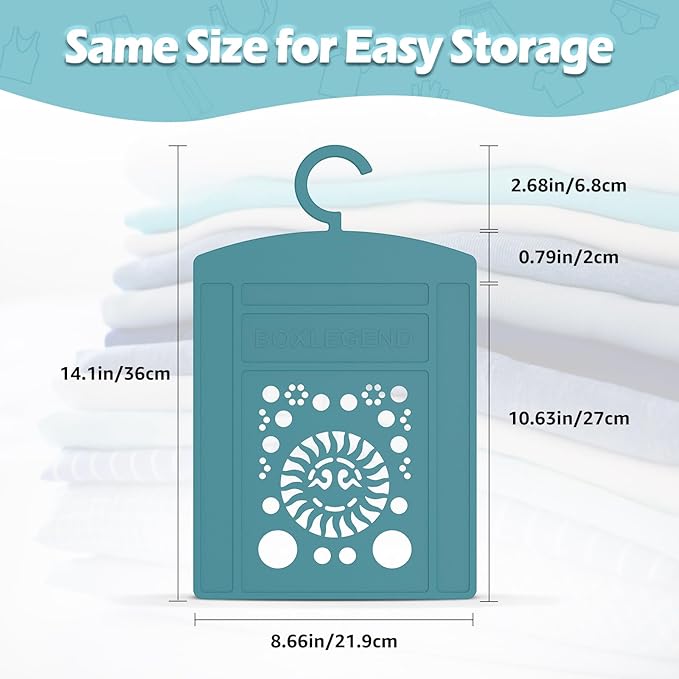 BoxLegend Clothes Folder Durable Plastic Shirt Folding Board Easy and Fast to Folding Shirts Hook Folding Boards for Clothing Adult and Kids Blue