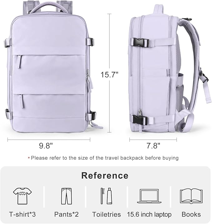 coofay Travel Backpack Carry on Flight Approved Mochila De Viaje Personal Item Travel Bag Large Backpack for Travel Backpacks for Men Women Carry on Backpack for Airplanes 18x14x8 Inches Travel Bag