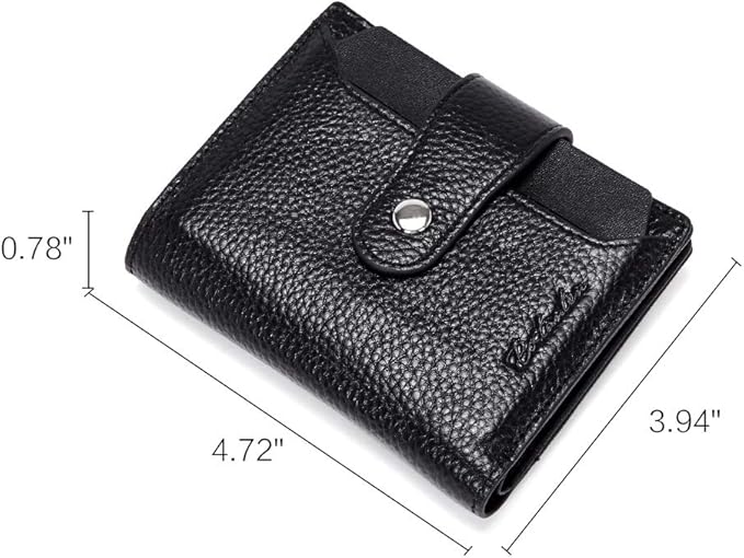 BOSTANTEN Women Leather Wallet RFID Blocking Small Bifold Zipper Pocket Wallet Card Case Purse with ID Window