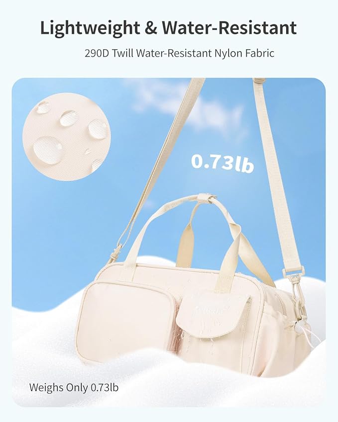 Ceneda 12 inch Mini Gym Bag for Women, Small Duffle Bag with Wet Pocket, Lightweight Multi-Pocket Travel Tote for Yoga, Sports, Workout, Daily Use - Water-Resistant