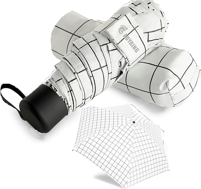 GAOYAING Compact Travel Umbrella with Case Sun&Rain Lightweight Small and Compact Suit for Pocket
