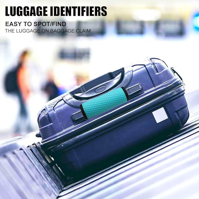 Luggage Handle Wrap for Suitcase/Carry On/Backpacks-Neoprene Luggage Handle Wraps Bright Luggage Identifiers/Tags/Spotter/Markers Travel Accessories/Essentials-Aqua