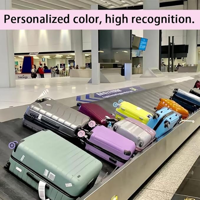 Luggage Wheel Protector, 8PCS Sakura Love Design - Premium Silicone Protectors for 2-2.4" Spinner Wheels Anti-Slip, Ultra-Quiet & Wear-Resistant Travel Accessories (Pink)
