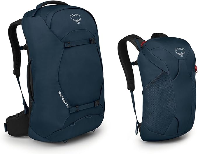 Osprey Farpoint 70L Men's Travel Backpack, Muted Space Blue