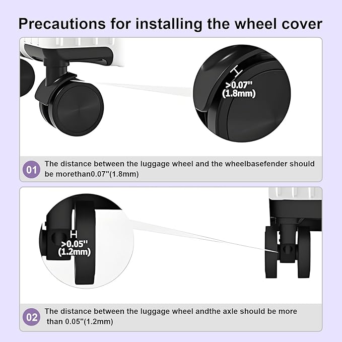 8Pcs Luggage Wheel Covers,Silicone Suitcase Cover for 2-2.4'' Spinner Wheel, Carry On Luggage Wheels Protector,Upgrade Suitcase Wheels Protective,Essential Travel Accessories(Orange-F)