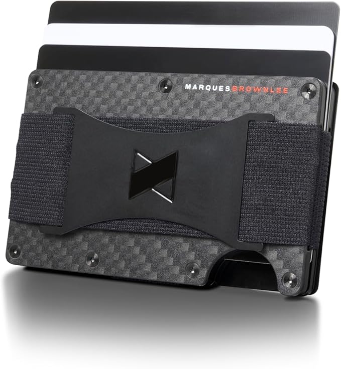 Ridge Wallet for Men - Slim Minimalist Compact Wallet and Card Holder, RFID Protected Front Pocket Wallets for Men with Integrated Cash Strap