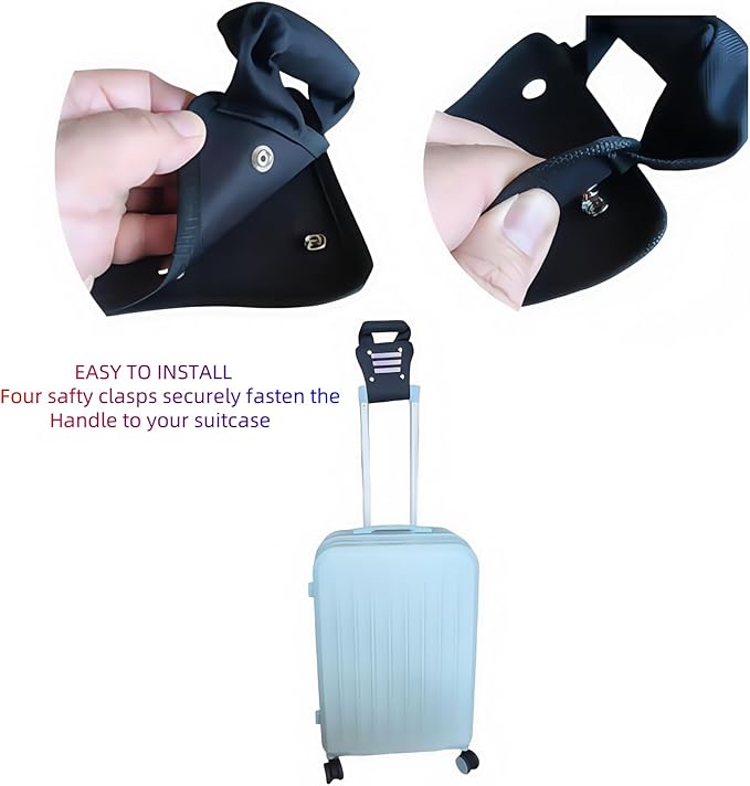 Luggage Handle Extender 7.5-Inch Soft Grip Extension Strap, Ideal for Travelers Above Average Height and Your Short & Wide Luggage Handle ﻿