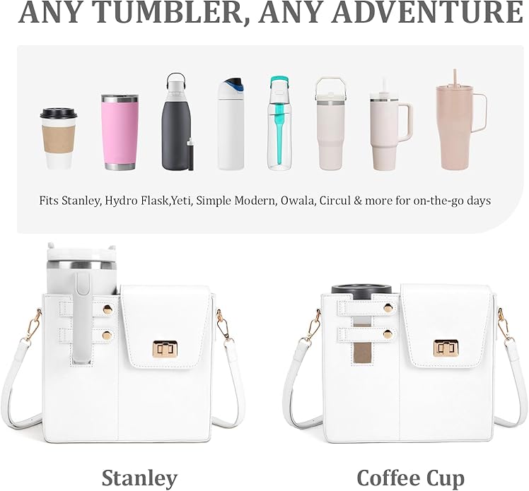 Stanley Purse Cup Holder Bag- Outdoor Portable Crossbody Bag for Stanley Cup Tumbler Purse
