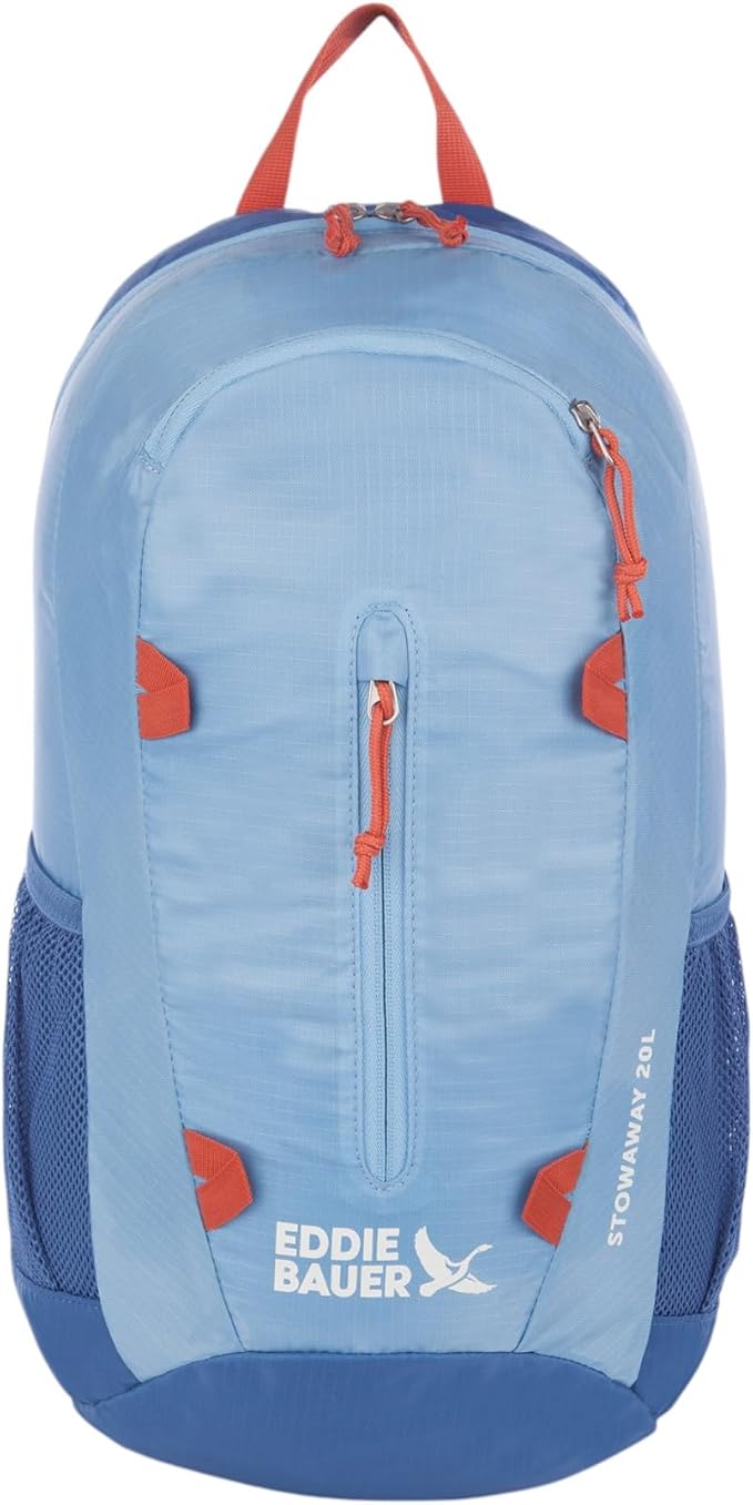 Eddie Bauer Stowaway Packable Backpack | Travel | Outdoor | Lightweight | Foldable | Durable | Ripstop Polyester | 20L - Coast Blue