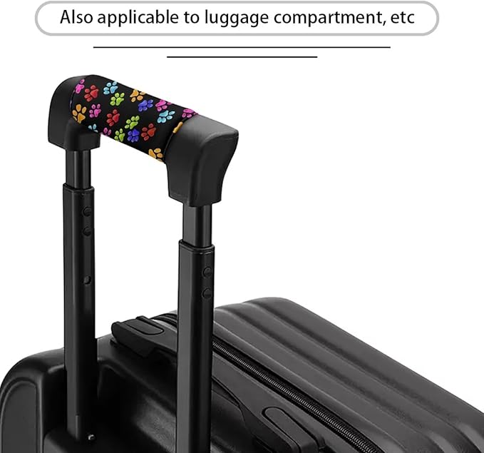 BIGCARJOB Cute Paw Luggage Handle Wrap for Suitcase,Set 2 Pcs Cartoon Paw Print Travel Accessories for Women Girls Personalized Luggage Handles Wrap Grips No-Slip Door Handle Protector Covers