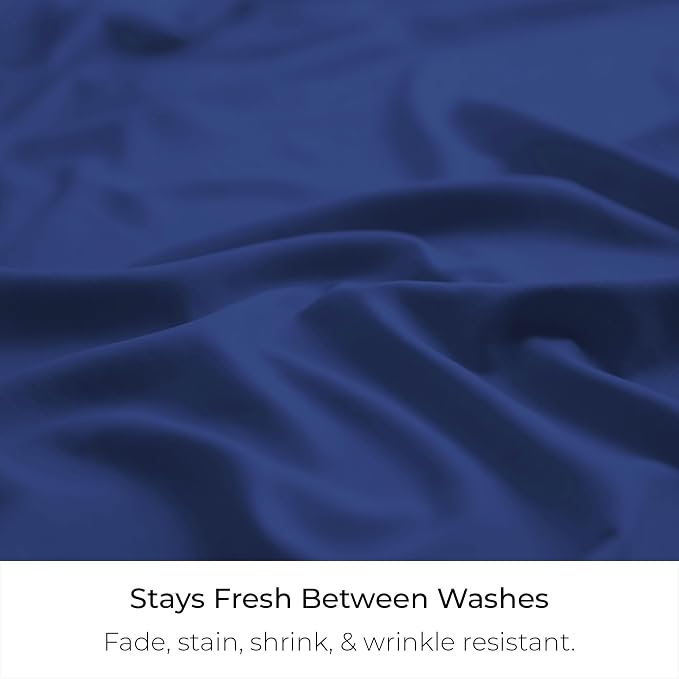 Mellanni Bed Skirt Twin XL Size - Tailored Drop Bed Skirting | 15-Inch Pleated Dust Ruffle - Hotel Luxury Bedding - Wrinkle, Fade, Stain Resistant - 1 Bedskirt (Twin XL, Royal Blue)
