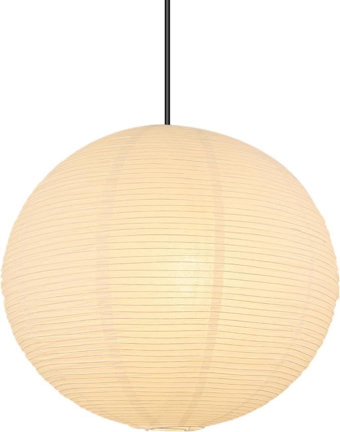 White Round Paper Lantern Lampshade, 12"x12'' Small Paper Lanterns Pendant Light Shade, Chinese Foldable Design for Living Room, Bedroom, Ceiling Lampshade Party Decor