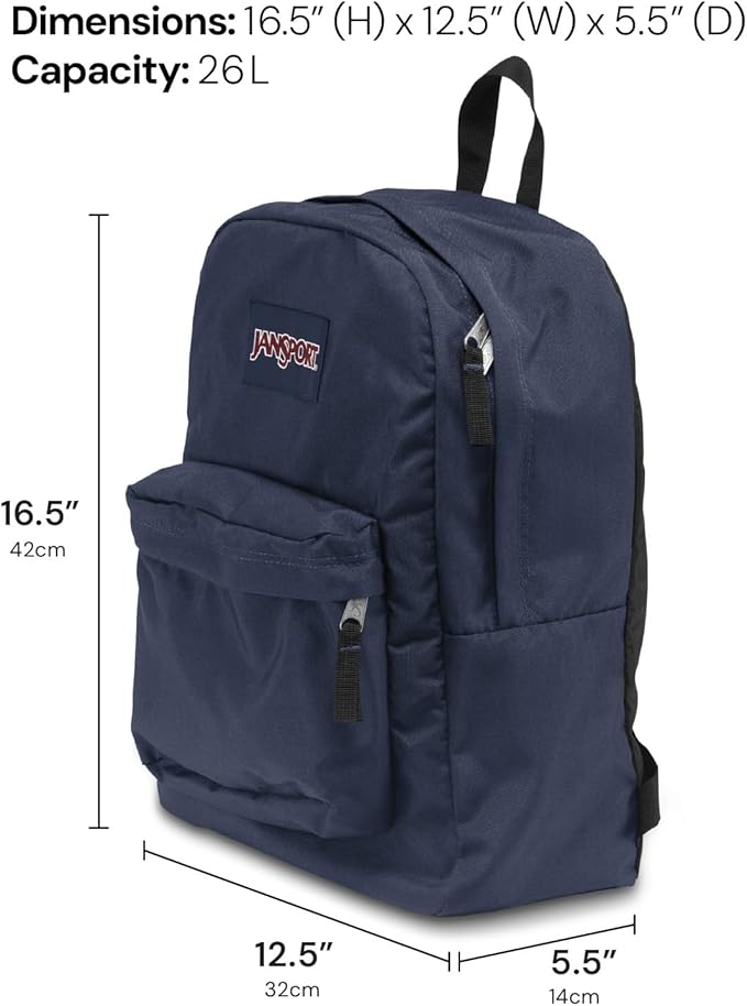 JanSport SuperBreak One Backpacks - Durable, Lightweight Bag with 1 Main Compartment, Front Utility Pocket with Built-in Organizer - Premium Backpack, Russet Red