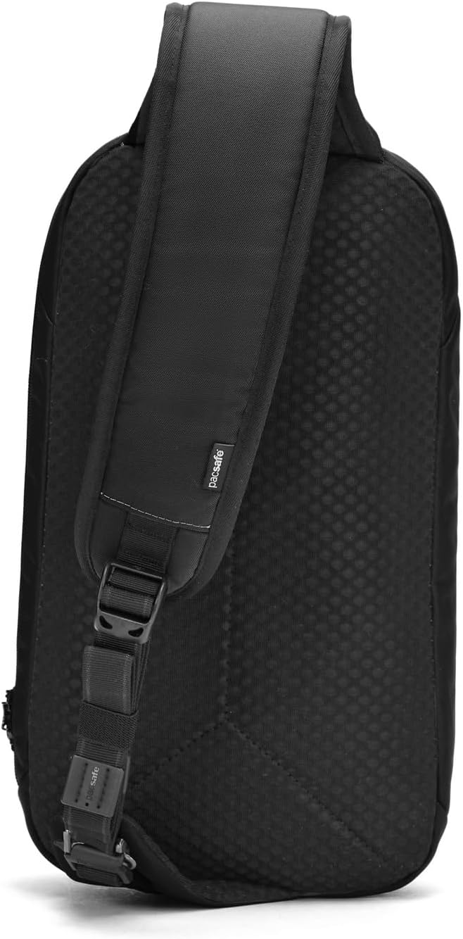 Pacsafe Vibe 325 10 Liter Anti Theft Sling Bag/Crossbody-Fits 13 inch Laptop Casual Daypack, Black, One Size