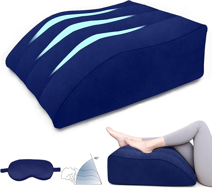 Inflatable Leg Pillow for After Surgery – Leg Elevating Pillow for Back Support,Swelling & Circulation,Portable Wedge Pillow for Leg Support,Travel,Recovery,Knee Surgery,Back Pain & Everyday Comfort
