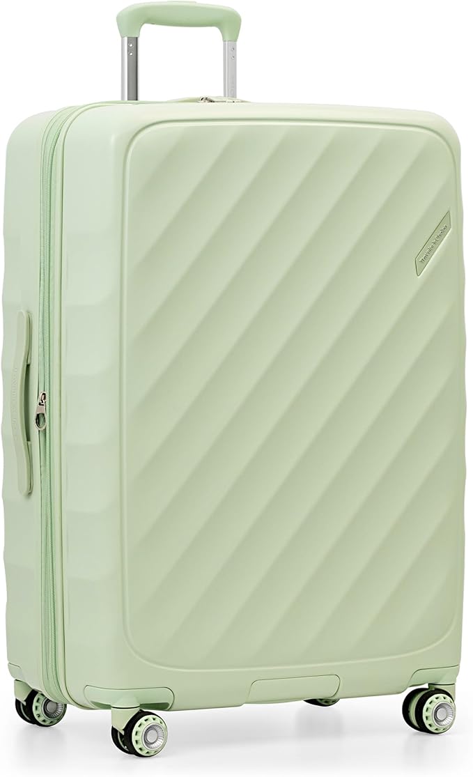 Traveler's Choice Elm Expandable Spinner Luggage, Glossy Mint, 2 Piece Set
