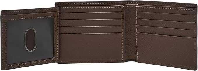 Fossil Men's Everett Leather Bifold with Flip ID Wallet