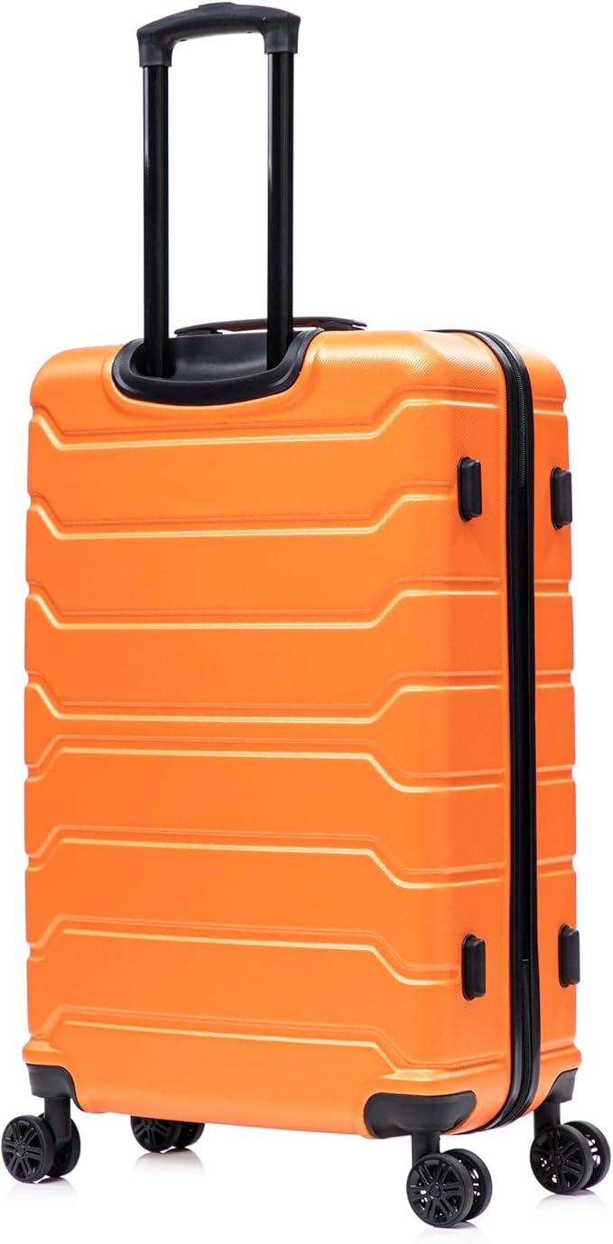 InUSA TREND Luggage with Spinner Wheels | Durable Lightweight Hardside Suitcase, Travel Sets with Handle and Trolley | (20in, 24in, 28in, 32in) 4 Piece Set | Orange