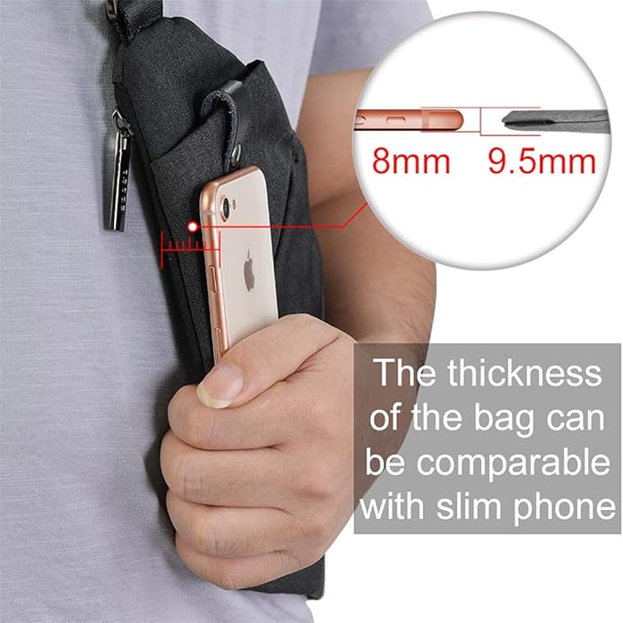 OSOCE Anti Theft Sling Bag for Men Women RFID Crossbody Bag Lightweight Travel Shoulder Chest Pack Fits iPad Daypack