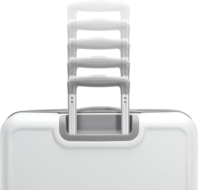 American Tourister Fathead Large Checked Luggage - Customize with Favorite Sports or Character Decal - Durable ABS Hardshell with 1.5" Expansion - 360° Spinner Wheels - RightHeight™ Handle - White