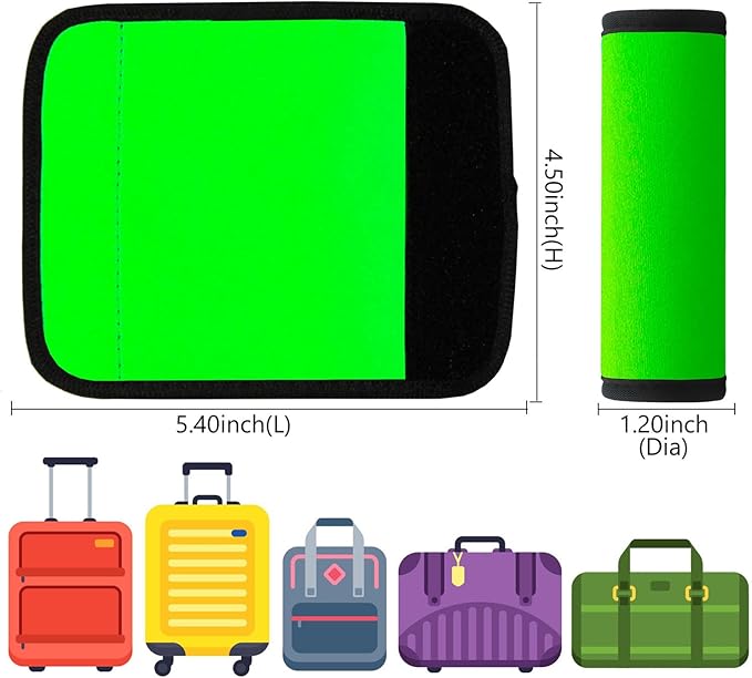 Luggage Handle Wrap 6 Pack-Neoprene Luggage Handle Wraps for Suitcase/Beach Bag/Backpacks Bright Suitcase Identifiers Travel Accessories for Airplane (6 Colors)