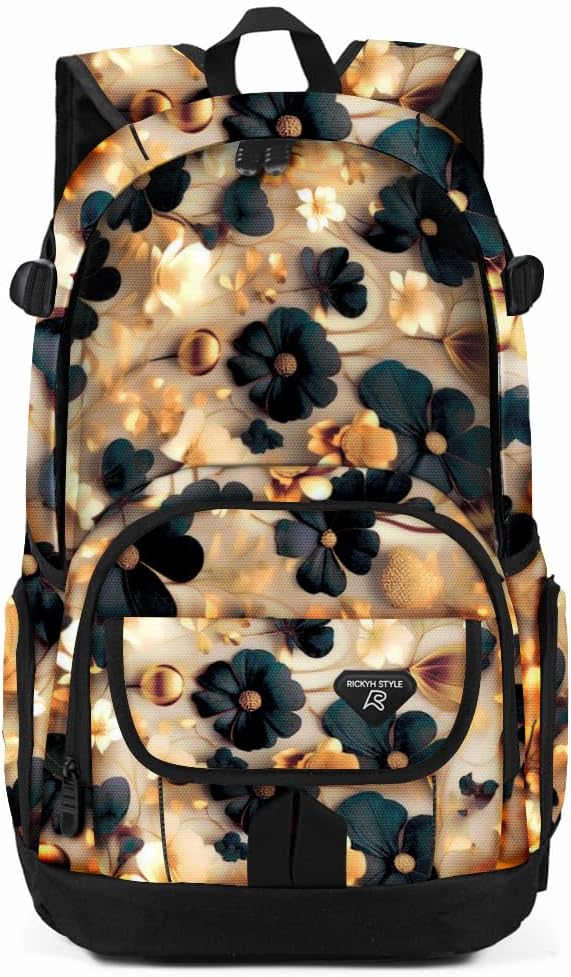 rickyh style School Backpack Travel Bag for Men & Women Lightweight College Back Pack with Laptop Compartmen