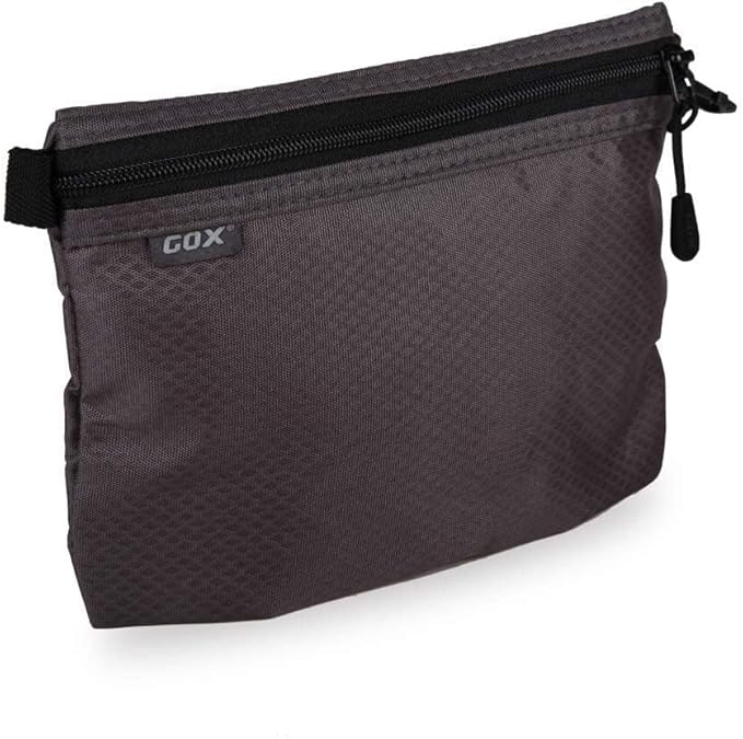 GOX Small Toiletry Bag for Men Bulk Cosmetic Bag Dopp Kit Carry On Zipper Pouch Organization Nylon Packing Sack Wate Repellent(Grey)