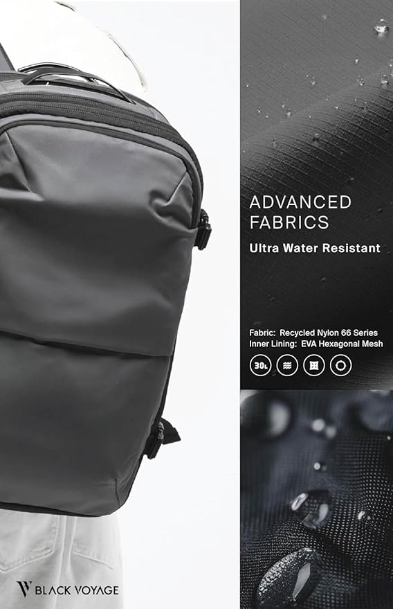 BlackVoyage Vortex Vacuum Seal Travel Backpack 60L Expandable Air Compression System Water Resistant TSA Lock Carry-On Suitcase Luggage Gray AERO - Vacuum Pump Included