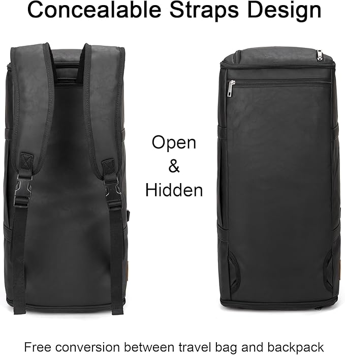 seyfocnia Garment Bags for Travel, Carry On Garment Bag Backpack, Convertible Garment Duffle Bag for Men Women, 4 in 1 Hanging Dress Suitcase Suit Travel Bag
