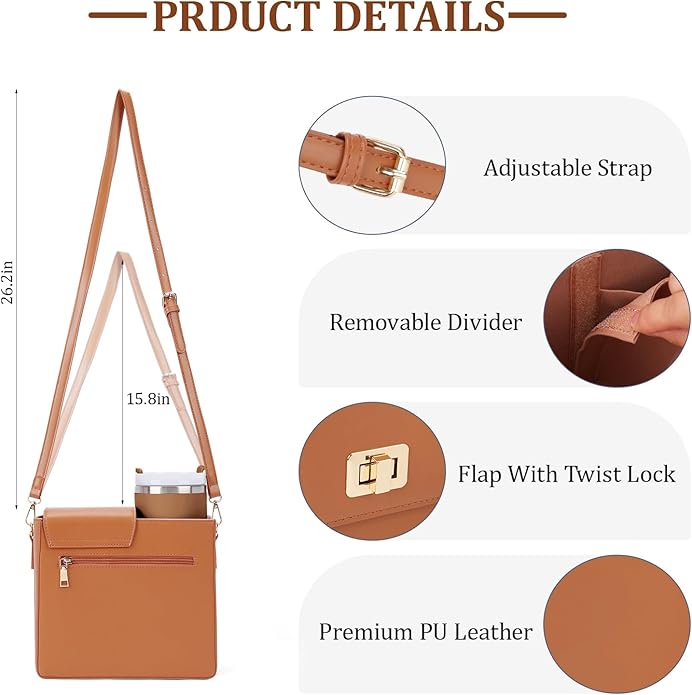 Stanley Purse Cup Holder Bag- Outdoor Portable Crossbody Bag for Stanley Cup Tumbler Purse
