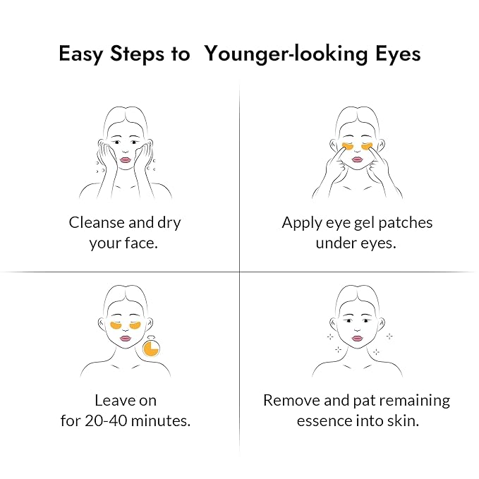 MIZON Marine Collagen Eye Gel Patch with Hydrolyzed Collagen, Caviar, and Chamomile for Firming, Nourishment, and Wrinkle Care- Korean Eye Mask– 60pcs –