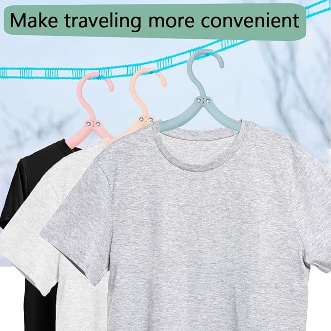 26Pcs Travel Hangers - Portable Folding Hangers Foldable for Cruise Ship Essentials Suitcase Camping Flying RV Outdoor Travel Home Drying Rack (4 Colors)