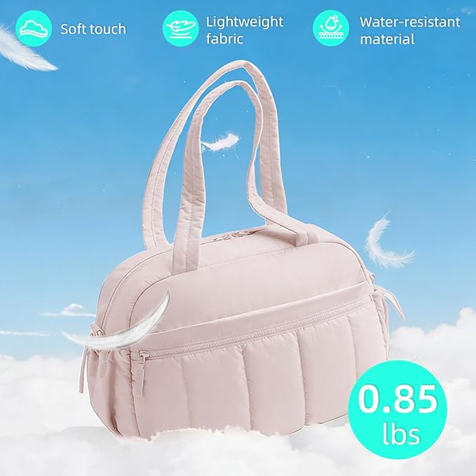 Mini Gym Bag for Women Girls, Crossbody Tote Bag with Wet Pocket, Water Resistant Travel Duffle Bag, Dance Workout Sport Bag, Pink (Pink, M)