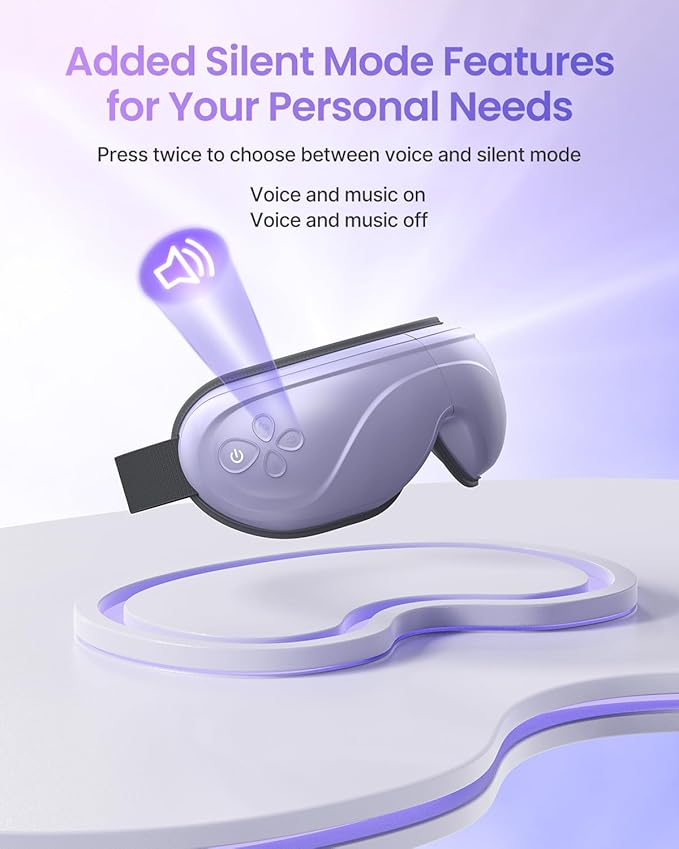 RENPHO Eye Massager with Heat, Birthday Valentines Day Gifts for Grandkids Mom Dad Women Men Face Massager, Heated Eye Mask for Improve Sleep Eyeris 2