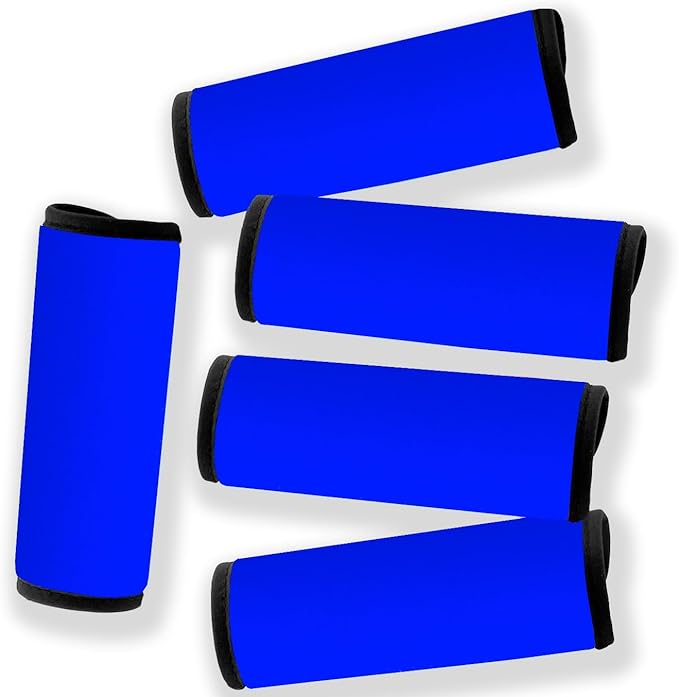 Neoprene Luggage Handle Wrap Fluorescent Colors Luggage Identifiers/Tags/Marker (Blue)